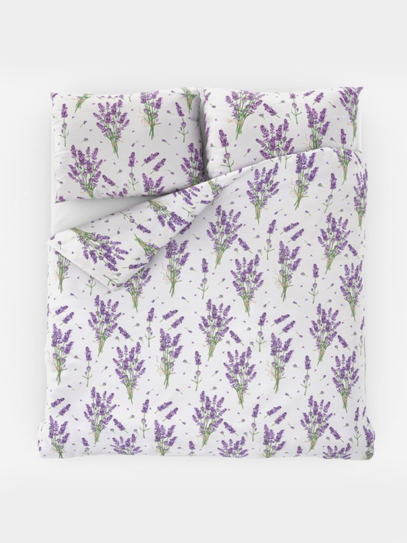 Kvalitex Lenjerie de pat franceză din bumbac PROVENCE COLLECTION 220x200, 70x90cm LEVANDULE violet Kvalitex