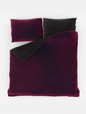 Kvalitex Lenjerie de pat din satin prelungită LUXURY COLLECTION 140x220, 70x90cm roșu-vin / negru Kvalitex