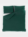 Kvalitex Lenjerie de pat extensibilă satinată cu dungi 140x220, 70x90cm VERDE DARK