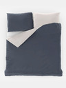 Kvalitex Lenjerie de pat din satin LUXURY COLLECTION 1+2, 240x200, 70x90cm gri închis / alb