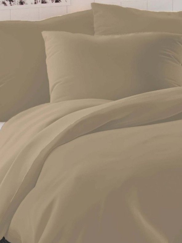 Kvalitex Satin French Extended Bedding LUXURY COLLECTION 1+2, 240x220, 70x90cm Beige