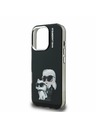 Karl Lagerfeld Karl Lagerfeld IML Aquarelle Karl and Choupette Carcasă Spate pentru iPhone 16 Pro Max Negru