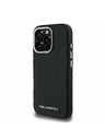 Karl Lagerfeld Karl Lagerfeld Grained PU Repeated Logo MagSafe Carcasă Spate pentru iPhone 16 Pro Negru