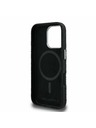Karl Lagerfeld Karl Lagerfeld Grained PU Repeated Logo MagSafe Carcasă Spate pentru iPhone 16 Pro Negru
