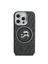 Karl Lagerfeld Karl Lagerfeld IML K&CH Heads Repeated Logo MagSafe Carcasă Spate pentru iPhone 16 Pro Max Negru