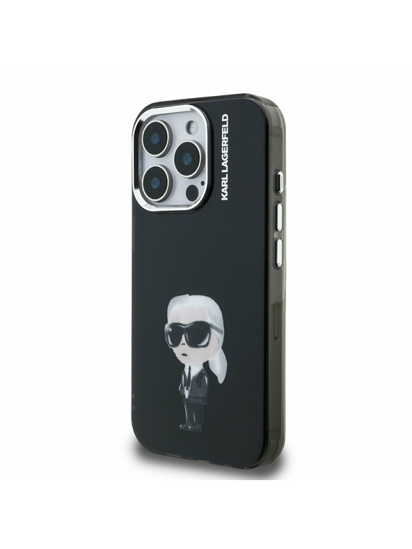 Karl Lagerfeld Karl Lagerfeld IML Aquarelle Karl Carcasă Spate pentru iPhone 15 Pro Negru
