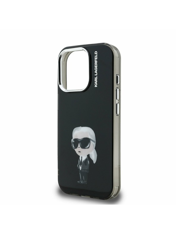 Karl Lagerfeld Karl Lagerfeld IML Aquarelle Karl Carcasă Spate pentru iPhone 15 Pro Negru