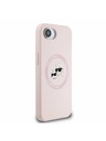 Karl Lagerfeld Karl Lagerfeld Liquid Silicone K&CH Heads MagSafe Carcasă Spate pentru iPhone 16e Roz