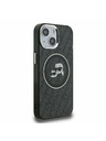 Karl Lagerfeld Karl Lagerfeld IML K&CH Heads Repeated Logo MagSafe Carcasă Spate pentru iPhone 15 Negru