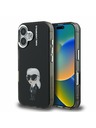 Karl Lagerfeld Karl Lagerfeld IML Aquarelle Karl Carcasă Spate pentru iPhone 16 Negru