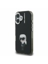 Karl Lagerfeld Karl Lagerfeld IML Aquarelle Karl Carcasă Spate pentru iPhone 16 Negru