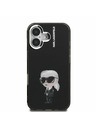 Karl Lagerfeld Karl Lagerfeld IML Aquarelle Karl Carcasă Spate pentru iPhone 16 Negru