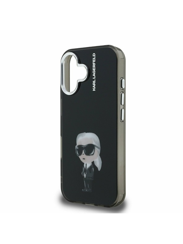Karl Lagerfeld Karl Lagerfeld IML Aquarelle Karl Carcasă Spate pentru iPhone 16 Negru