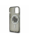 Karl Lagerfeld Karl Lagerfeld IML Glitter Karl and Choupette Sketch MagSafe Carcasă Spate pentru iPhone 15 Negru