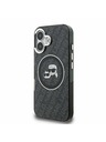 Karl Lagerfeld Karl Lagerfeld IML K&CH Heads Repeated Logo MagSafe Carcasă Spate pentru iPhone 16 Negru