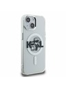 Karl Lagerfeld Karl Lagerfeld IML Sclipici Karl and Choupette Sketch MagSafe Carcasă spate pentru iPhone 15 Transparent