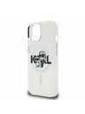Karl Lagerfeld Karl Lagerfeld IML Sclipici Karl and Choupette Sketch MagSafe Carcasă spate pentru iPhone 15 Transparent
