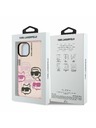 Karl Lagerfeld Karl Lagerfeld IML Multi K&CH Heads Carcasă spate pentru iPhone 15 Pink