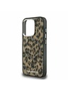 Karl Lagerfeld Karl Lagerfeld IML Leopard MagSafe Carcasă spate pentru iPhone 15 Pro Brown