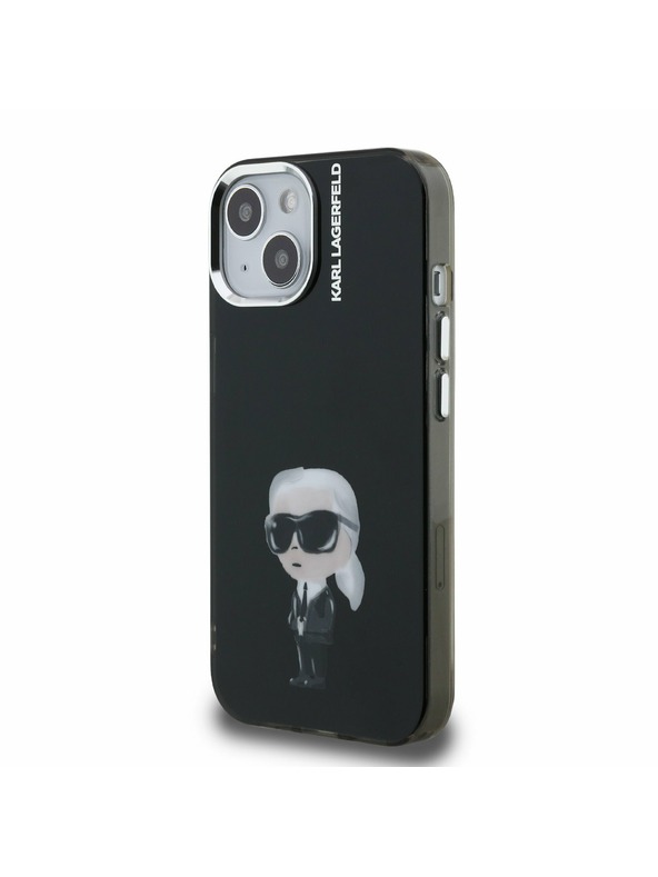 Karl Lagerfeld Karl Lagerfeld IML Acuarelă Karl Carcasă spate pentru iPhone 15 Black