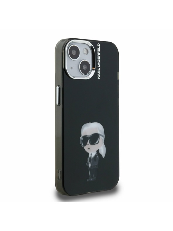Karl Lagerfeld Karl Lagerfeld IML Acuarelă Karl Carcasă spate pentru iPhone 15 Black
