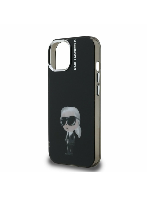 Karl Lagerfeld Karl Lagerfeld IML Acuarelă Karl Carcasă spate pentru iPhone 15 Black