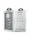 Karl Lagerfeld Karl Lagerfeld Piele granulată PU K&CH Heads Carcasă spate pentru iPhone 16 Pro Max Grey