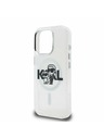 Karl Lagerfeld Karl Lagerfeld IML Sclipici Karl and Choupette Sketch MagSafe Carcasă spate pentru iPhone 15 Pro Max Transparent