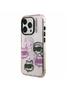 Karl Lagerfeld Karl Lagerfeld IML Multi K&CH Heads Carcasă spate pentru iPhone 15 Pro Pink