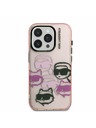 Karl Lagerfeld Karl Lagerfeld IML Multi K&CH Heads Carcasă spate pentru iPhone 15 Pro Pink