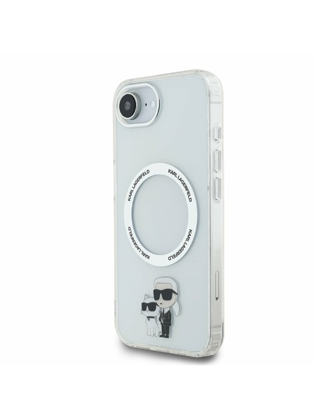 Karl Lagerfeld Karl Lagerfeld IML Karl and Choupette MagSafe Carcasă spate pentru iPhone 16e Transparent