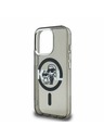 Karl Lagerfeld Karl Lagerfeld IML Sclipici Karl and Choupette Sketch MagSafe Carcasă spate pentru iPhone 15 Pro Max Black