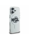 Karl Lagerfeld Karl Lagerfeld IML Sclipici Karl and Choupette Sketch MagSafe Carcasă spate pentru iPhone 16 Transparent