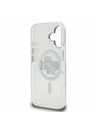 Karl Lagerfeld Karl Lagerfeld IML Sclipici Karl and Choupette Sketch MagSafe Carcasă spate pentru iPhone 16 Transparent
