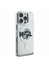 Karl Lagerfeld Karl Lagerfeld IML Sclipici Karl and Choupette Sketch MagSafe Carcasă spate pentru iPhone 16 Pro Transparent