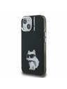 Karl Lagerfeld Karl Lagerfeld IML Acuarelă Choupette Carcasă spate pentru iPhone 15 Black