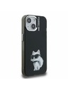 Karl Lagerfeld Karl Lagerfeld IML Acuarelă Choupette Carcasă spate pentru iPhone 15 Black