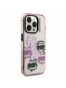 Karl Lagerfeld Karl Lagerfeld IML Multi K&CH Heads Carcasă spate pentru iPhone 15 Pro Max Pink