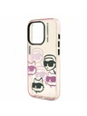 Karl Lagerfeld Karl Lagerfeld IML Multi K&CH Heads Carcasă spate pentru iPhone 15 Pro Max Pink