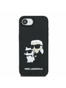 Karl Lagerfeld Karl Lagerfeld 3D Cauciuc Karl and Choupette Carcasă spate pentru iPhone 16e Black