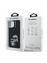 Karl Lagerfeld Carcasă spate Karl Lagerfeld IML Aquarelle Karl and Choupette pentru iPhone 15 Negru