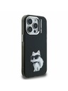 Karl Lagerfeld Carcasă spate Karl Lagerfeld IML Aquarelle Choupette pentru iPhone 15 Pro Negru