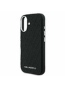 Karl Lagerfeld Carcasă spate Karl Lagerfeld Grained PU Repeated Logo MagSafe pentru iPhone 16 Negru