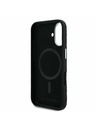 Karl Lagerfeld Carcasă spate Karl Lagerfeld Grained PU Repeated Logo MagSafe pentru iPhone 16 Negru