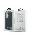 Karl Lagerfeld Carcasă spate Karl Lagerfeld Grained PU Repeated Logo MagSafe pentru iPhone 16 Negru