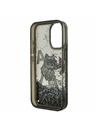 Karl Lagerfeld Carcasă spate Karl Lagerfeld Liquid Glitter Scattered Choupette pentru iPhone 16 Negru