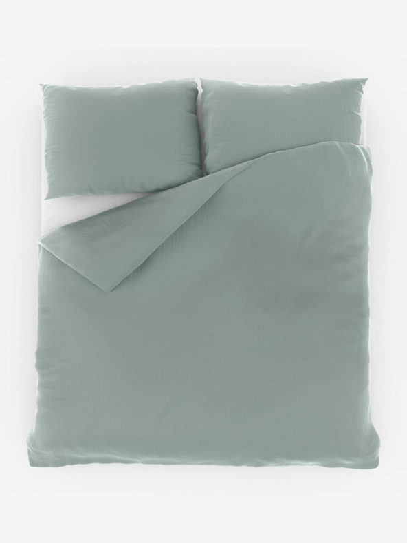 Kvalitex Lenjerie de pat franceză din muselină 240x220, 70x90cm verde deschis Kvalitex