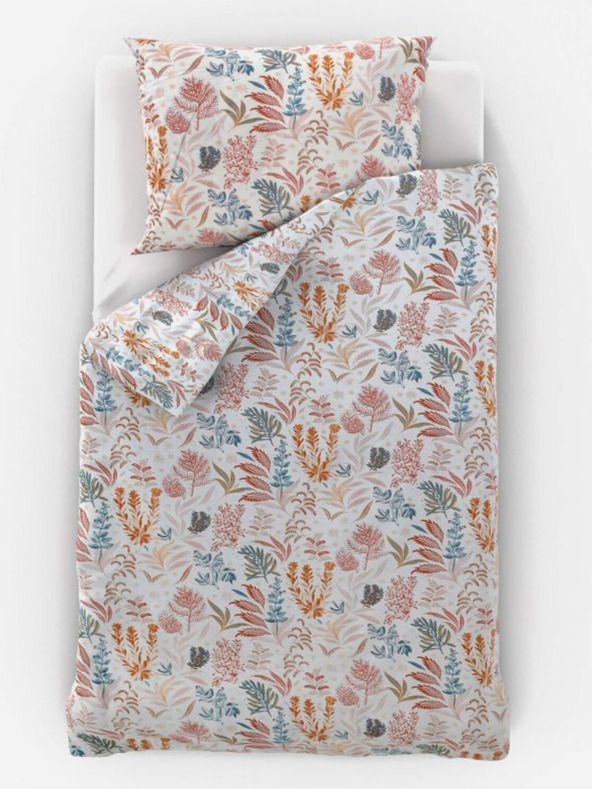 Kvalitex Lenjerie de pat Satin Luxury Collection 140x200, 70x90cm Coral garden Kvalitex