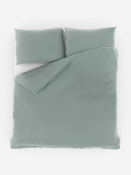 Kvalitex Lenjerie de pat în stil francez din muselină 220x200, 70x90cm verde deschis Kvalitex