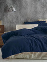 Kvalitex Lenjerie de pat în stil francez din muselină 220x200, 70x90cm albastru închis Kvalitex